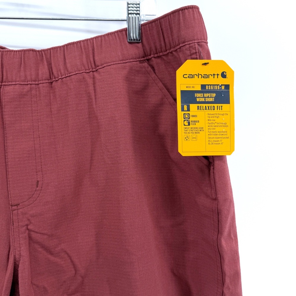 NEW Carhartt Force Ripstop Work Short Womens XL/16-18 Pink Relaxed Fit BS6199-W - Picture 13 of 14